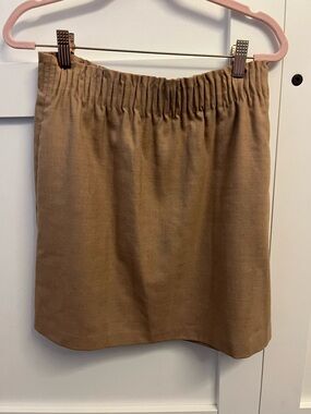 J. Crew Camel Elastic-Waist Mini Skirt